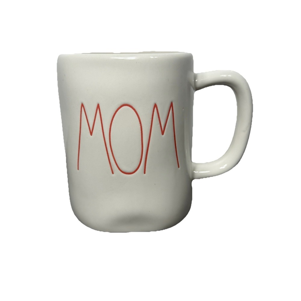 Rae Dunn by Magenta MOM In Red Coffee Mug great condition glossy finish -213-